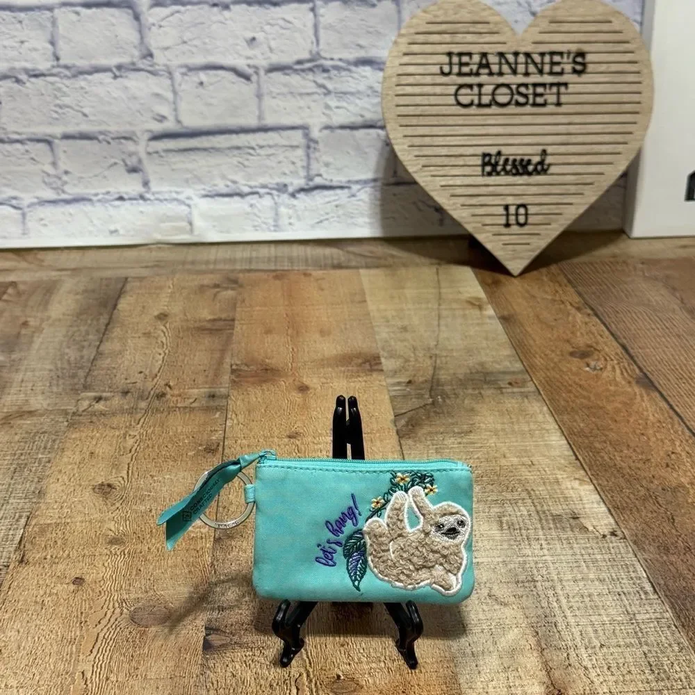 Vera Bradley Hanging Around (Sloths) Zip ID Case